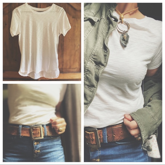 RACHEL Rachel Roy Tops - Classic White Crewneck Tee